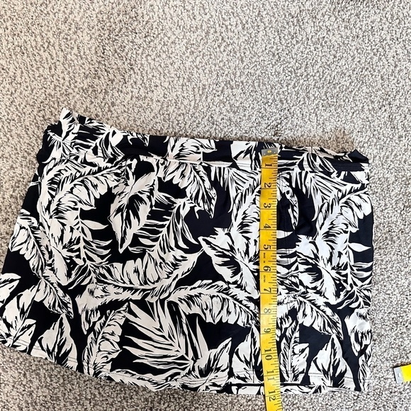 Catalina Women's Skirted Swimsuit Skirt Bottom black and white side split M 3431 - Picture 12 of 12